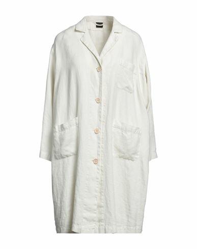 Aspesi Woman Overcoat & Trench Coat Off white Linen Cover