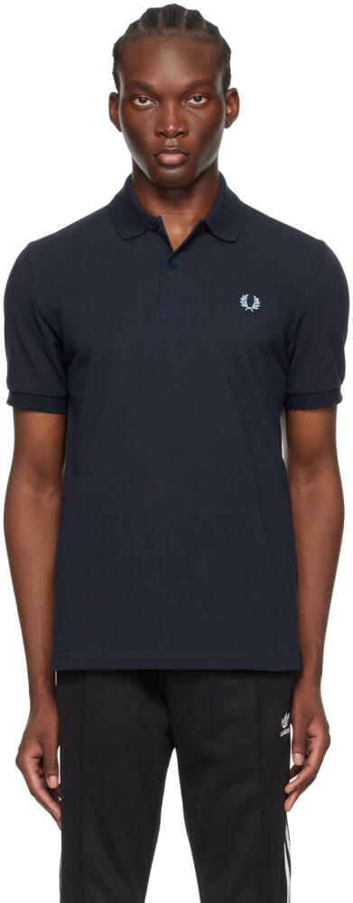 Fred Perry Navy Embroidered Polo Cover