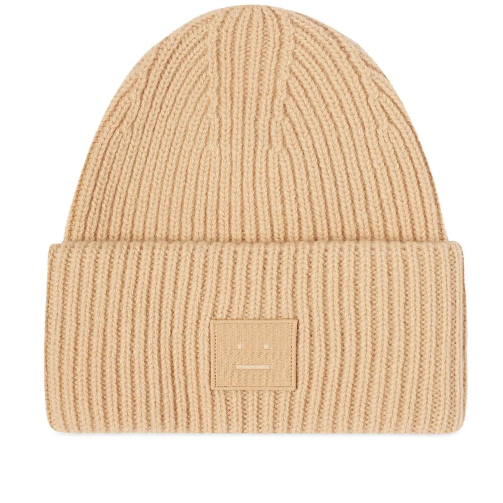 Acne Studios Men's Pansy N Face Beanie in Biscuit Beige Cover