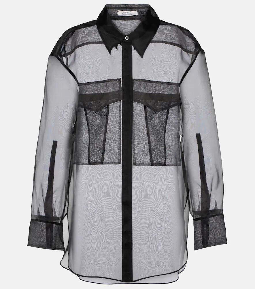 Dorothee Schumacher Sheer Opulence silk organza shirt Cover