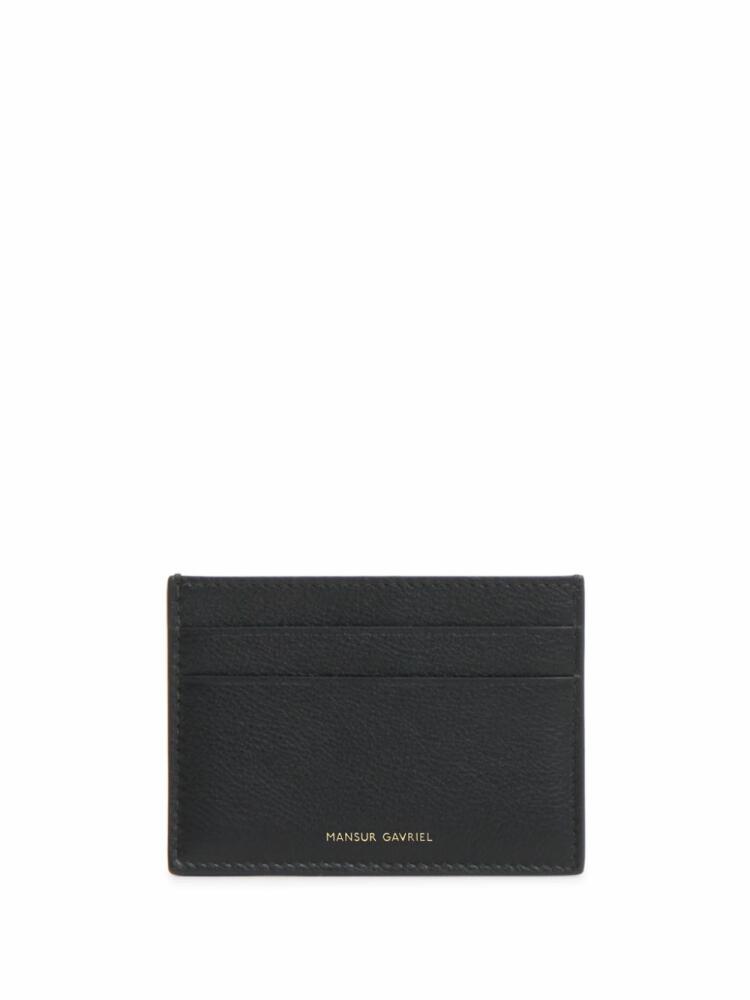 Mansur Gavriel logo-stamp pocket card holder - Black Cover