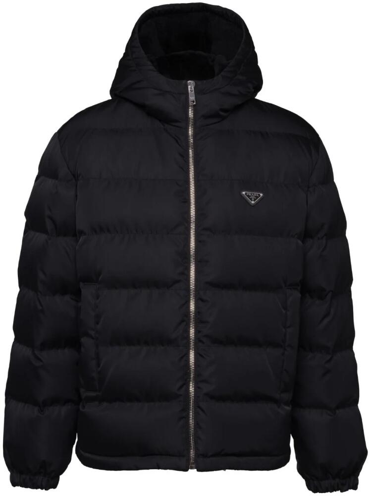 Prada Re-Nylon cropped down jacket - Black Cover