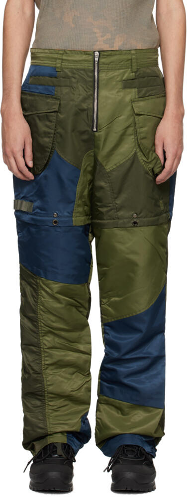 Andersson Bell Khaki & Navy Detachable Cargo Pants Cover