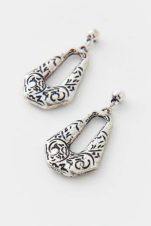 Ansel Etched Drop Earring in Silver Cover