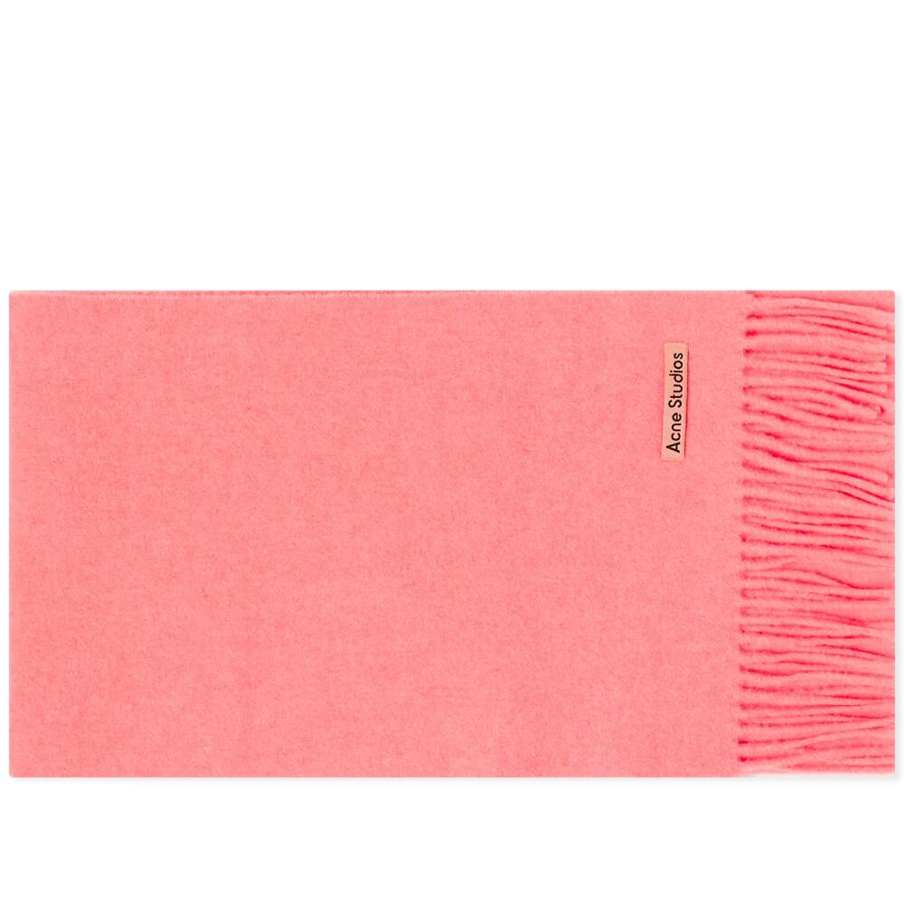 Acne Studios Men's Canada Skinny New Scarf in Fluo Pink Melange Cover