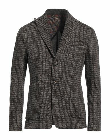 Markup Man Blazer Dark brown Viscose, Polyester, Cotton, Elastane Cover