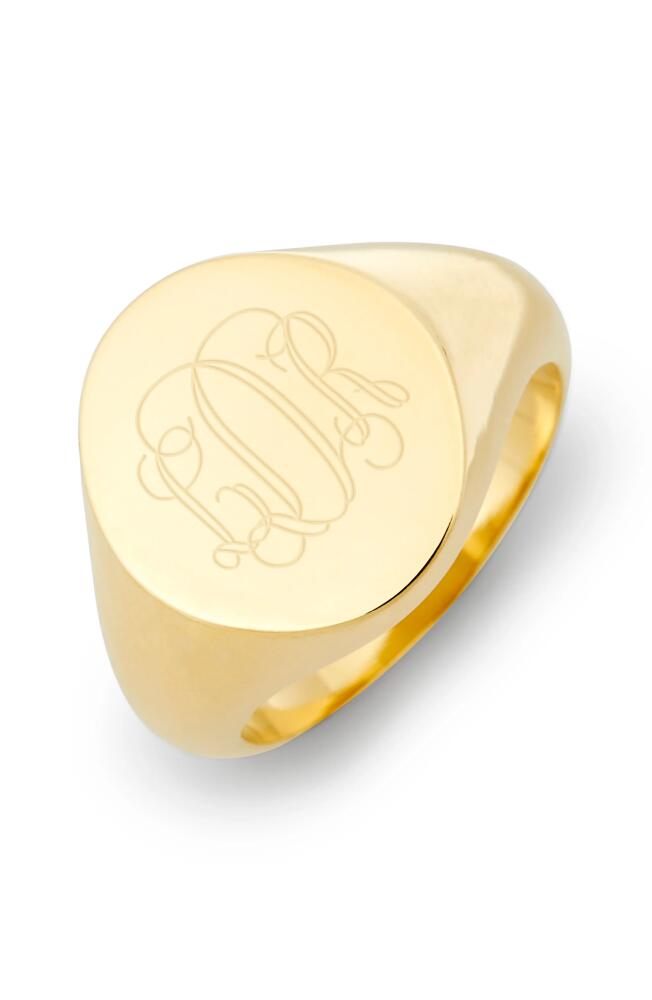 Brook and York Claire Personalized Monogram Signet Ring in Gold Cover