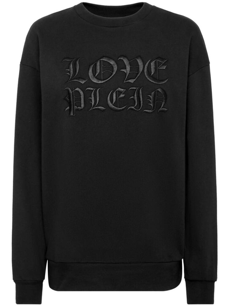 Philipp Plein logo-patch cotton sweatshirt - Black Cover