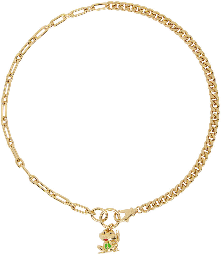 Safsafu SSENSE Exclusive Gold Frog It Necklace Cover