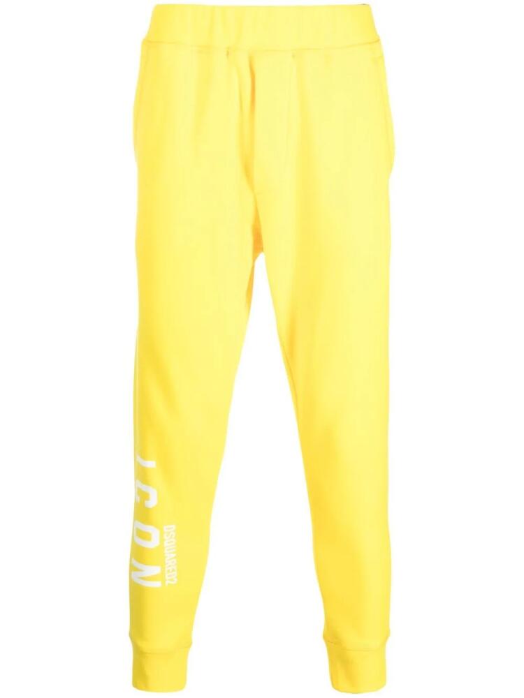 DSQUARED2 Icon logo-print track pants - Yellow Cover