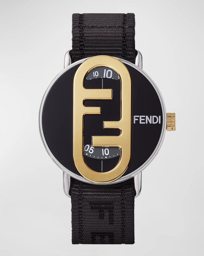 Fendi Men's O'Lock Two-Tone Nylon Strap Watch, 42mm Cover