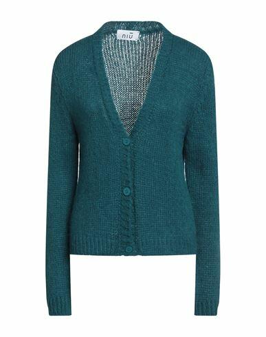 Niū Woman Cardigan Deep jade Acrylic, Polyamide, Alpaca wool, Viscose, Metallic Polyester Cover