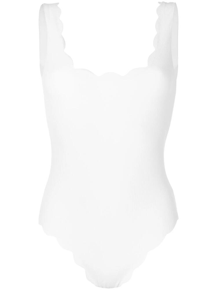 Marysia scalloped swimsuit - White Cover