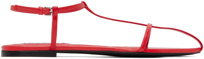 Jil Sander Red Flat Sandals Cover