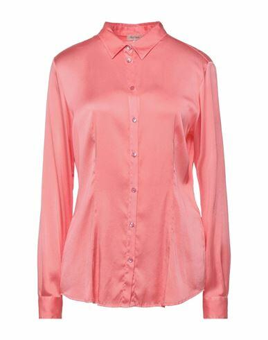 Her Shirt Her Dress Woman Shirt Salmon pink Silk, Lycra Cover