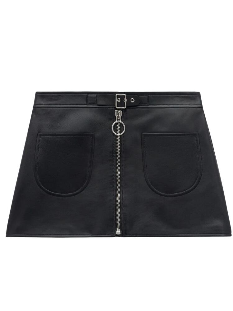 Courrèges zip-up leather miniskirt - Black Cover