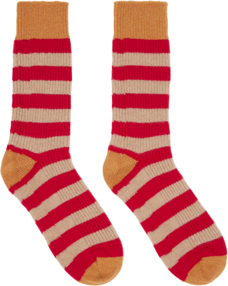 Guest in Residence Red & Orange 'The Soft' Socks Cover