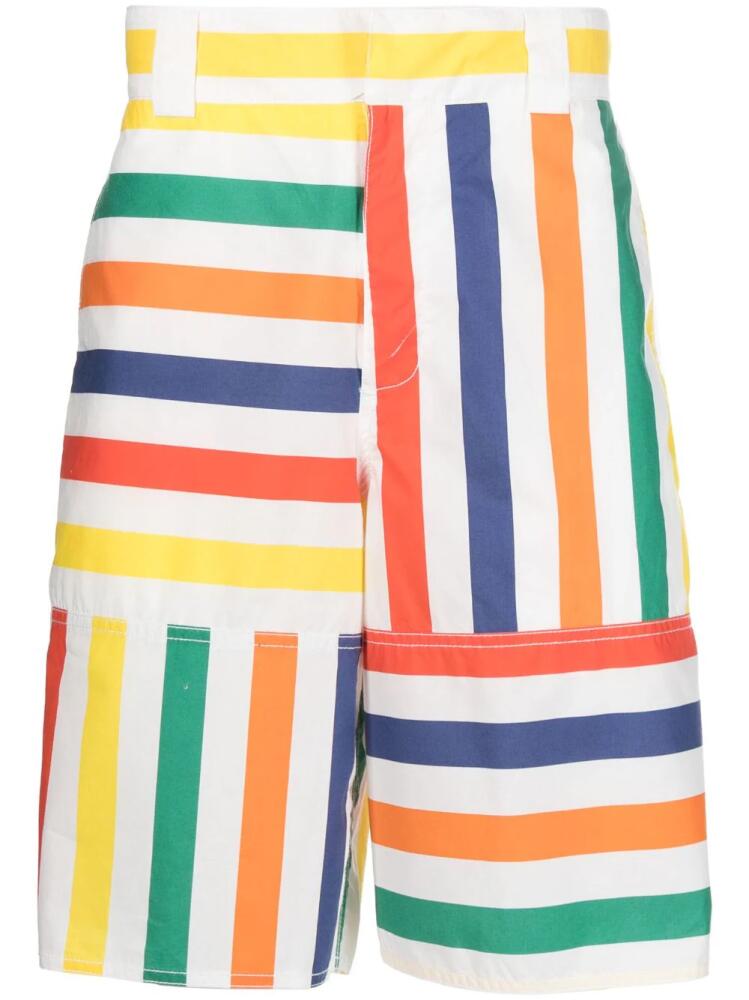 Sunnei stripe-print shorts - White Cover