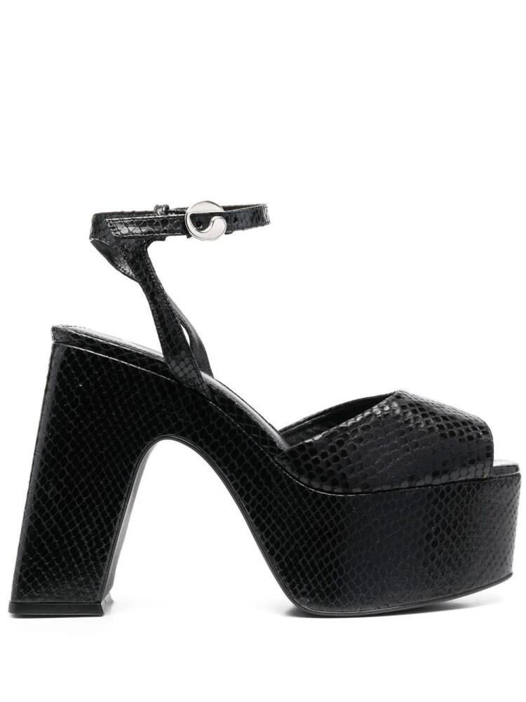 Coperni Bridge platform sandals - Black Cover