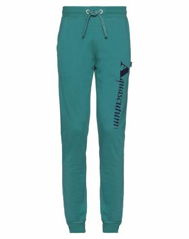 Aquascutum Man Pants Emerald green Cotton Cover