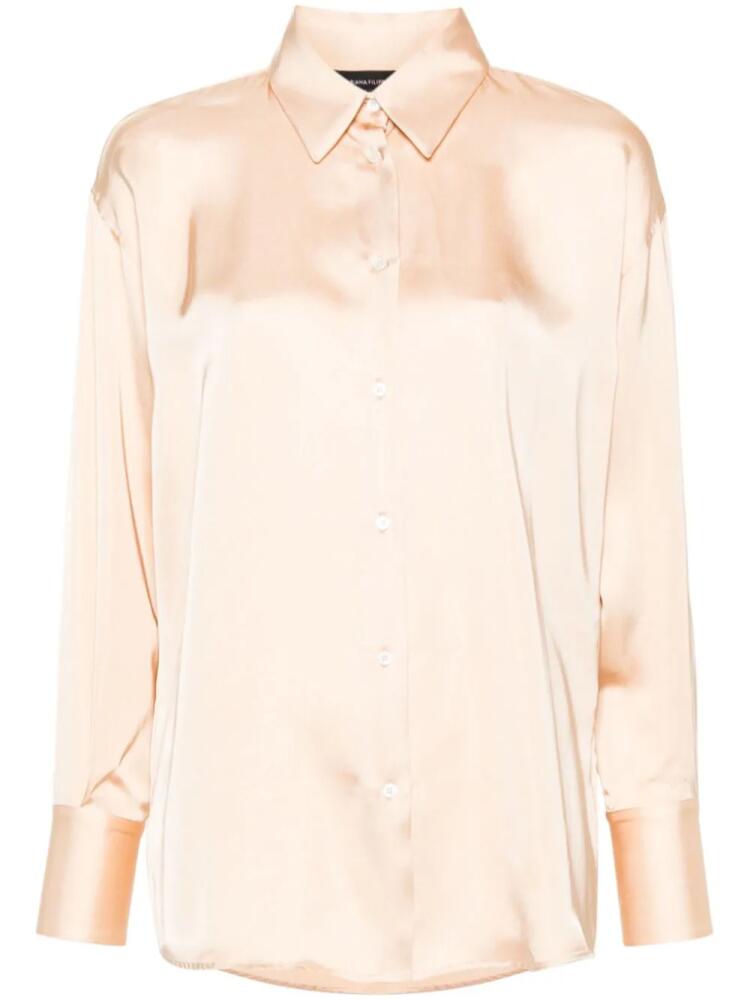 Fabiana Filippi satin elongated shirt - Neutrals Cover