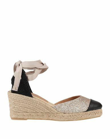 Kanna Woman Espadrilles Gold Leather, Textile fibers Cover