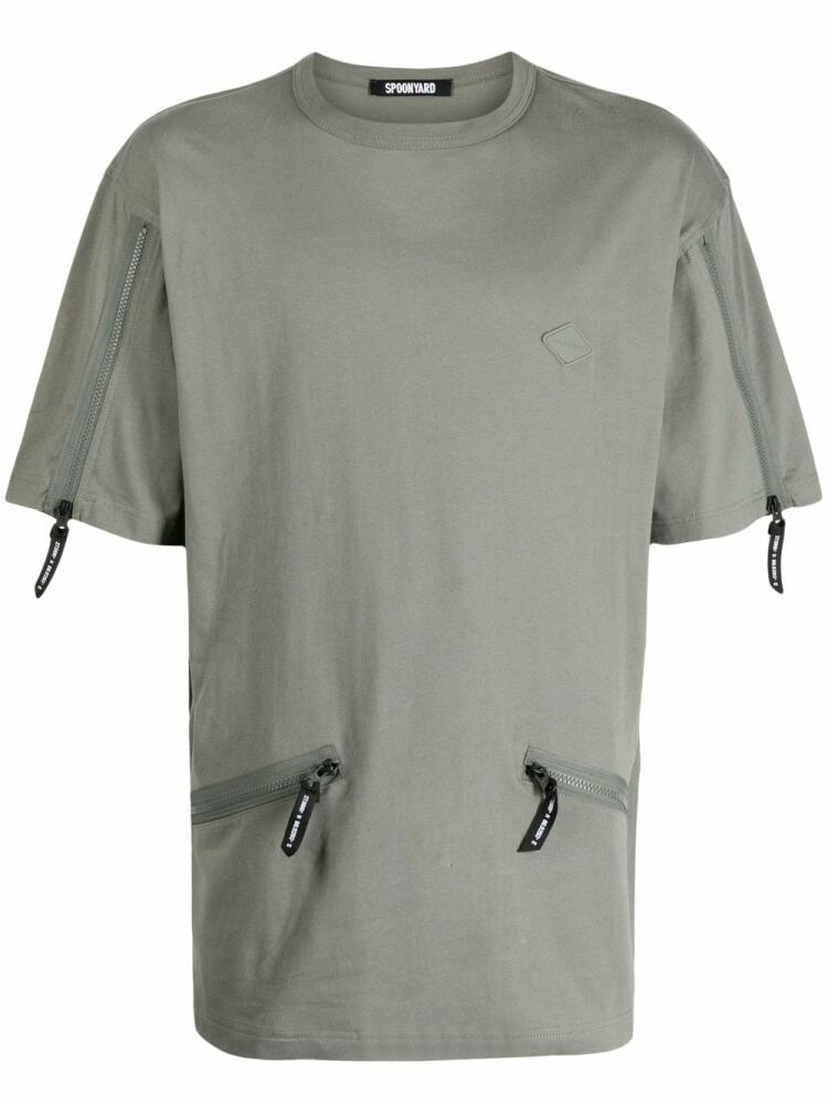 Spoonyard zip-pocketed short-sleeve T-shirt - Green Cover