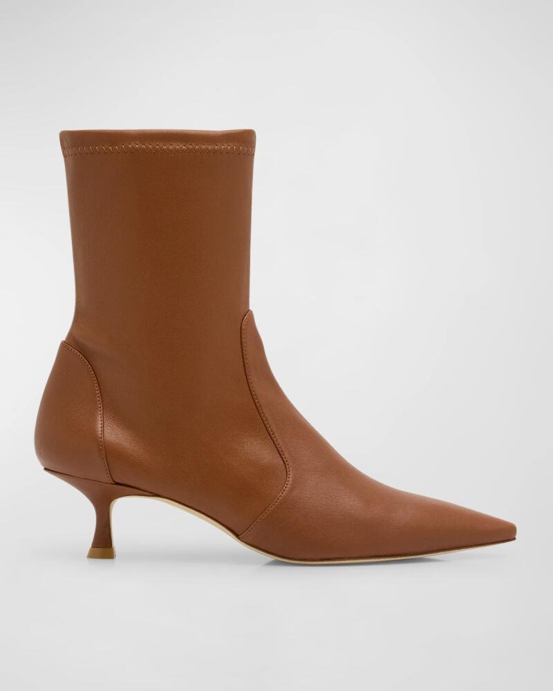 Stuart Weitzman Naomi Stretch Leather Ankle Booties Cover