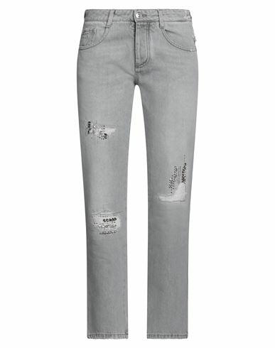 Ermanno Scervino Woman Jeans Grey Cotton, Glass Cover