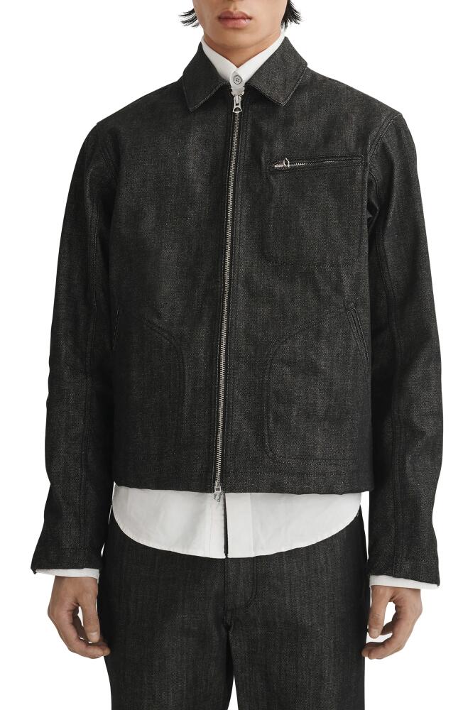 rag & bone Alex Zip Raw Denim Jacket Cover