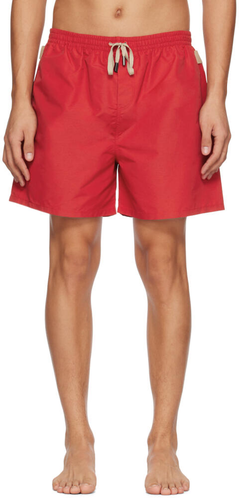 JACQUEMUS Red 'Le Maillot Praia' Swim Shorts Cover