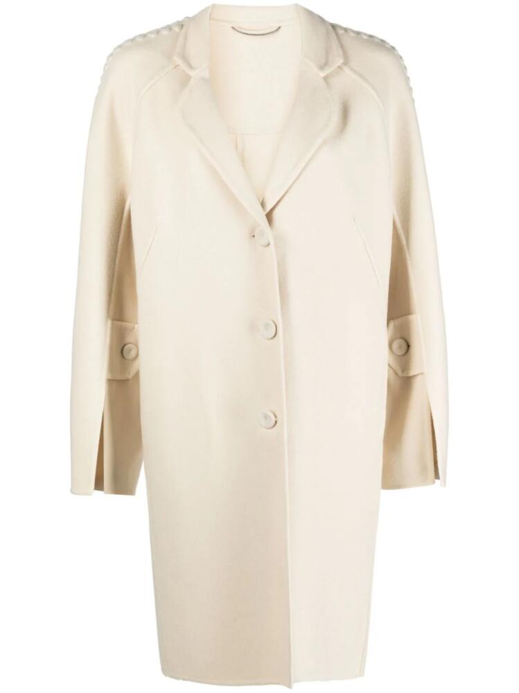 Ermanno Scervino belted mohair-blend trench coat - Neutrals Cover