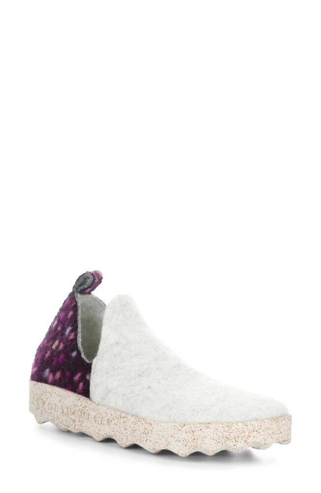 Asportuguesas by Fly London City Sneaker in 086 White Rainraw Felt Cover