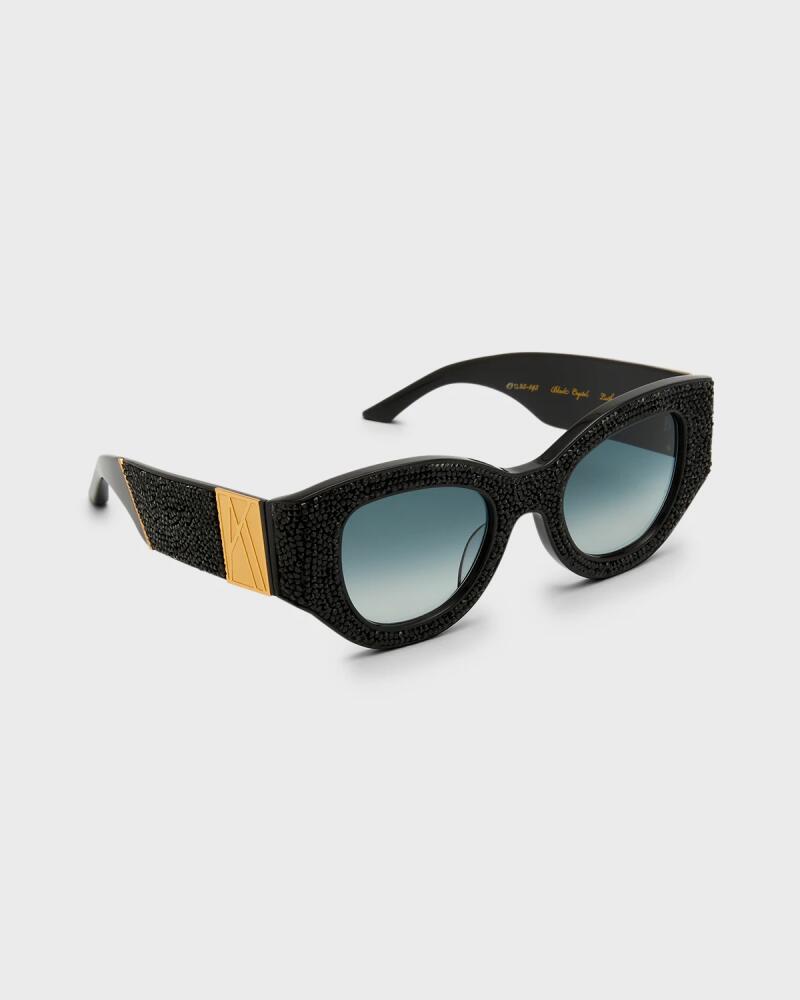 Anna-Karin Karlsson Lucky Goes to Vegas Crystals & Acetate Cat-Eye Sunglasses Cover