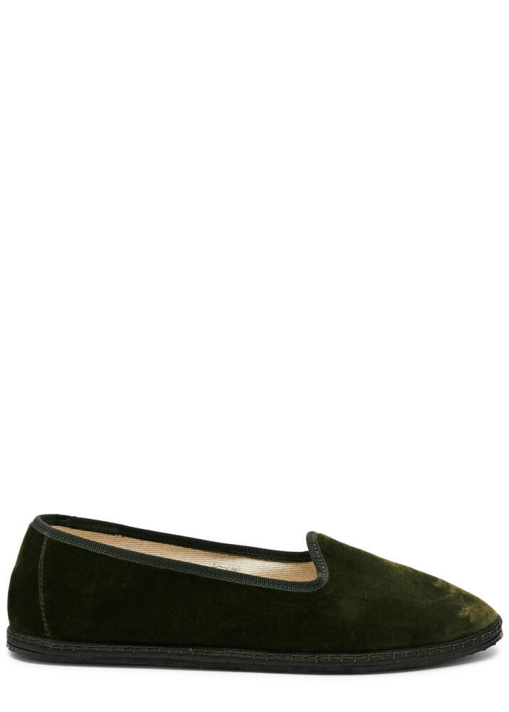 Vibi Venezia Velvet Slippers - Green Cover