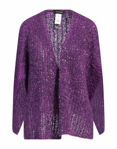 Fabiana Filippi Woman Cardigan Purple Mohair wool, Polyamide, Polyester Cover