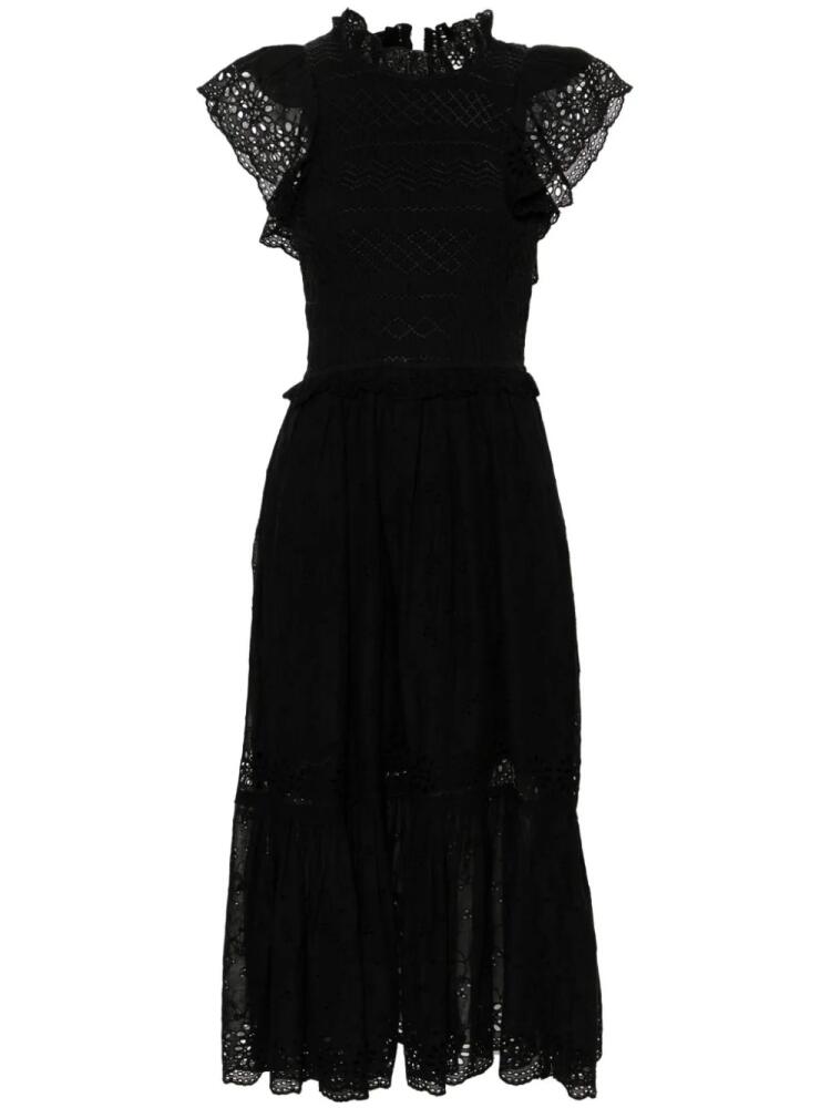 Sea broderie anglaise maxi dress - Black Cover