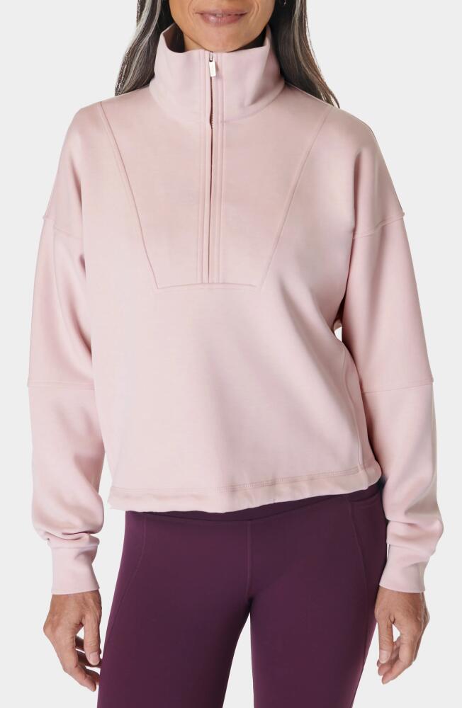 Sweaty Betty Half Zip Fleece Pullover in Pirouette Pink Cover