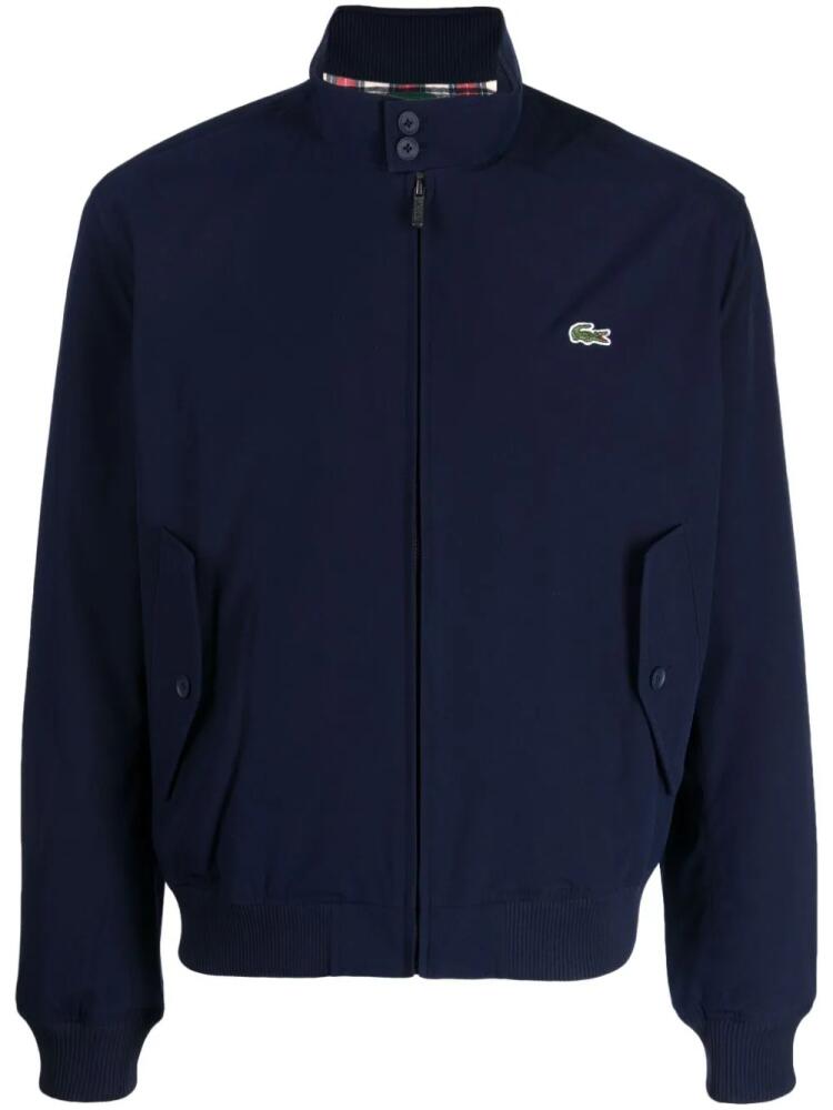 Lacoste logo-embroidered water-repellent jacket - Blue Cover