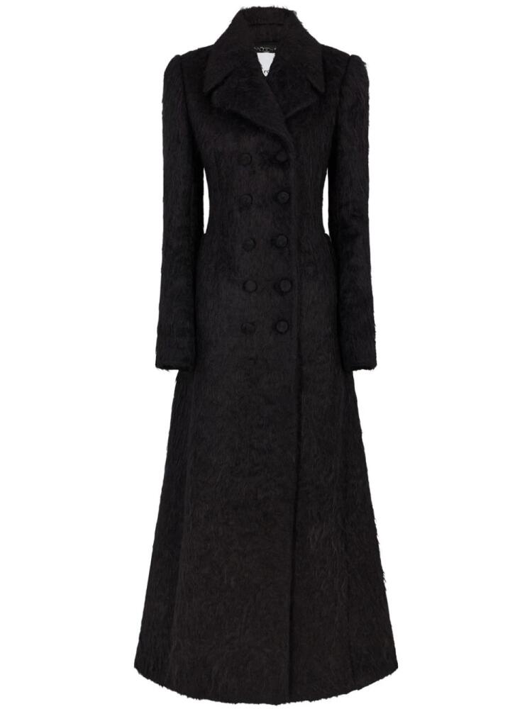 Rabanne double-breasted alpaca-wool coat - Black Cover