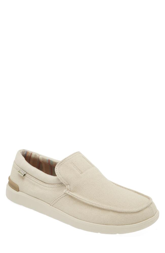 Sanuk Sidewalk Surfer Lite 2 Canvas Slip-On in Oatmilk Cover