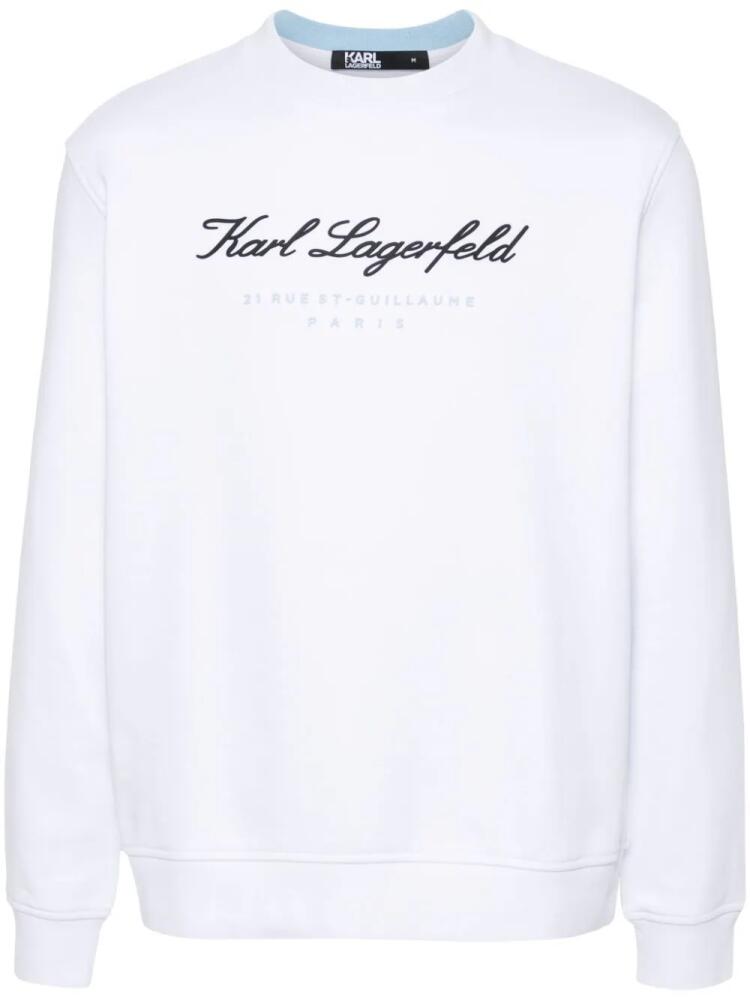 Karl Lagerfeld logo-raised sweatshirt - White Cover