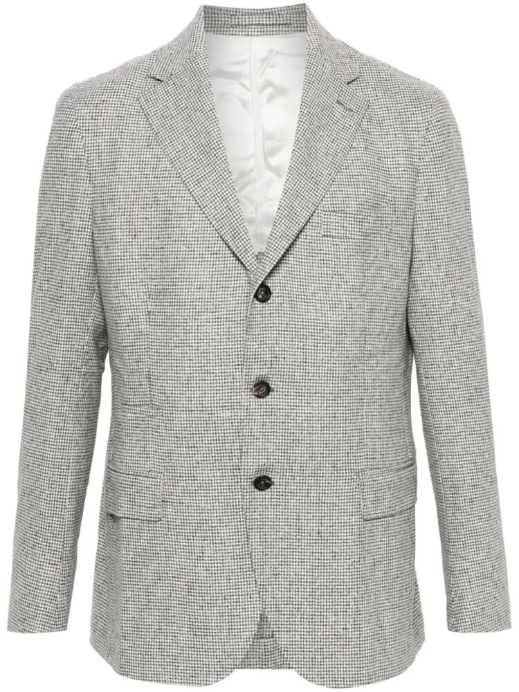 Eleventy houndstooth-pattern blazer - Grey Cover