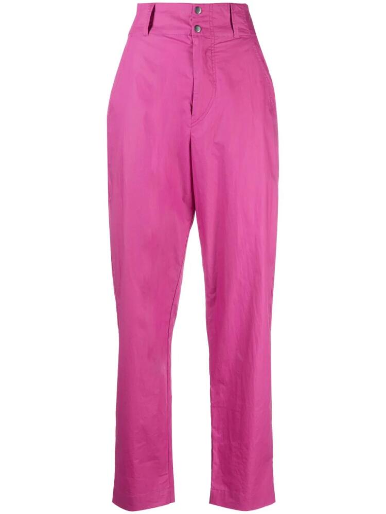 MARANT ÉTOILE high-waisted cargo trousers - Purple Cover