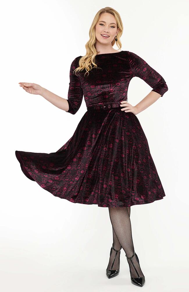 Unique Vintage Devon Swing Dress in Eggplant Cover