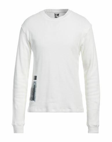 Gr10k Man Sweater White Cotton Cover