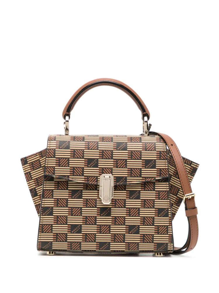 Moreau monogram-print leather crossbody bag - Brown Cover