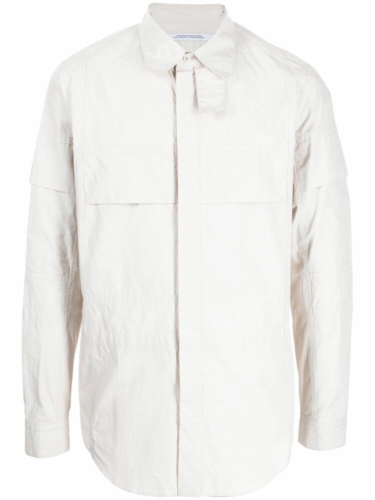 Julius concealed-front fastening shirt - White Cover