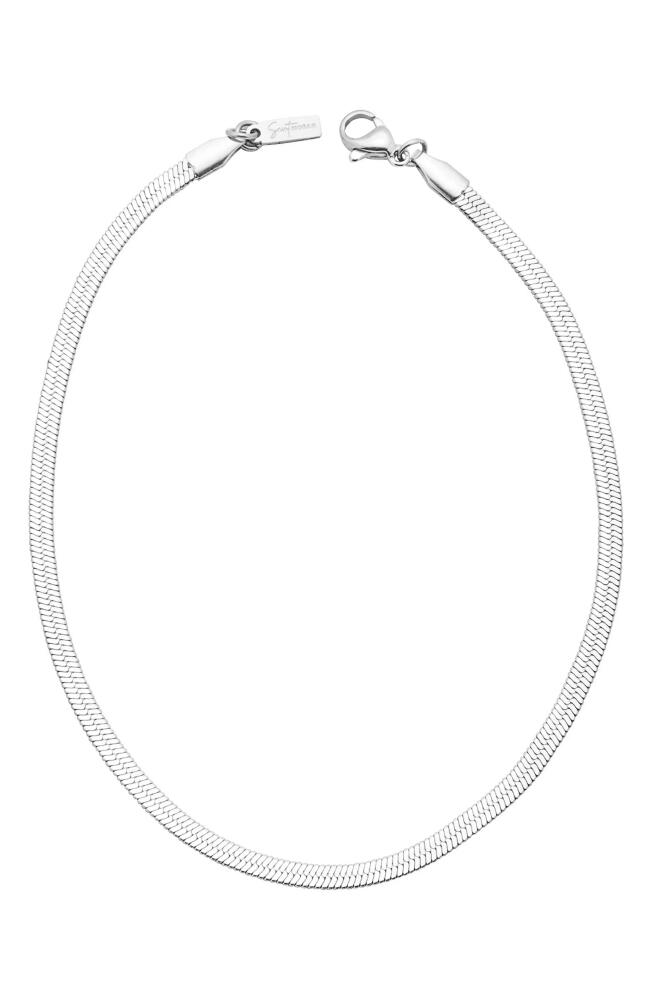 st. Moran Edie Herringbone Chain Anklet in Silver Cover