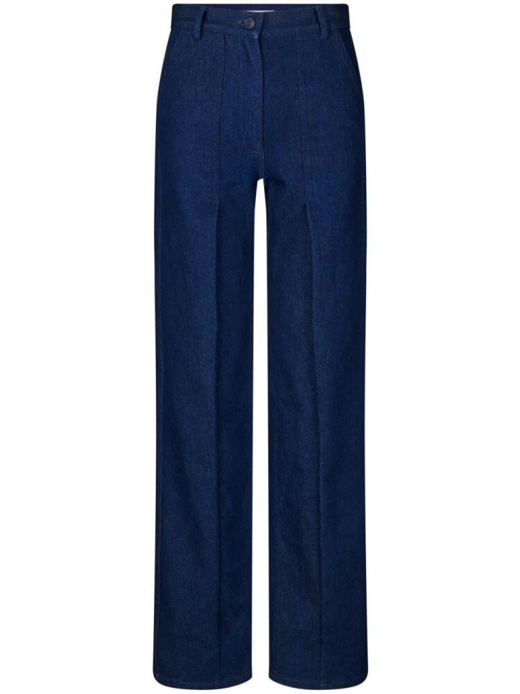 Cecilie Bahnsen Sixta pleat-detail trousers - Blue Cover